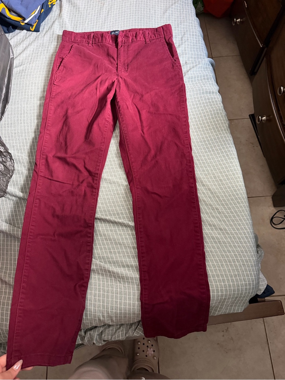 Place Women's Burgundy Straight-Leg Jeans